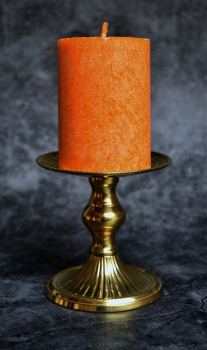 Altar Öko durchgefärbte Stumpenkerze orange  ø 60 x 80 mm
